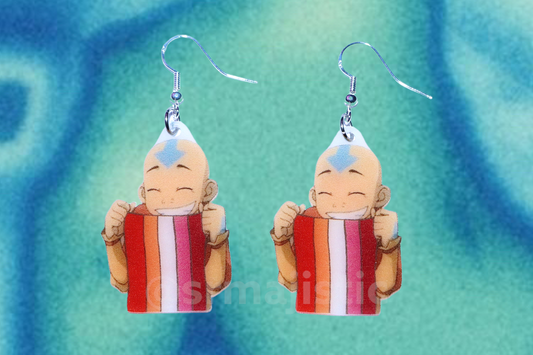 (READY TO SHIP) Aang Says Gay Rights Handmade Earrings!